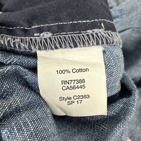 J. Crew Chambray Drawstring Crop Cuffed Pants Size 0 - Picture 6 of 6